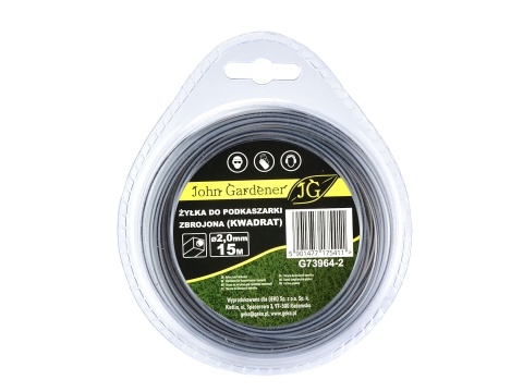 Żyłka do podkaszarki zbrojona(kwadrat) 2,0mmx15m (10/120)