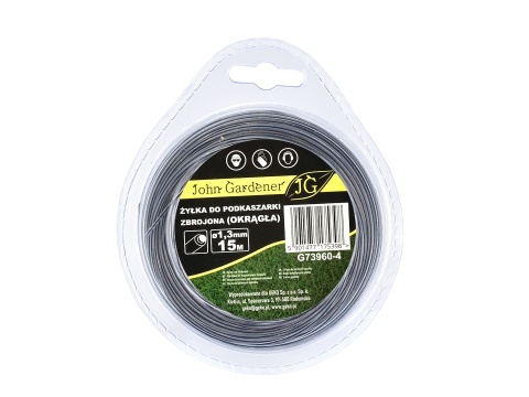 Żyłka do podkaszarki zbrojona(okrągła) 1,3mmx15m (10/120)