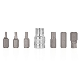 7el. zestaw końcówek wkrętakowych HEX H4-H12 (10/100)