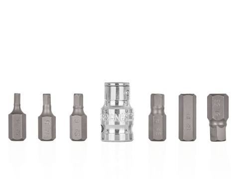 7el. zestaw końcówek wkrętakowych HEX H4-H12 (10/100)