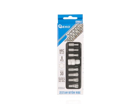 8el. zestaw końcówek wkrętakowych RIBE M5-M14 (10/100)