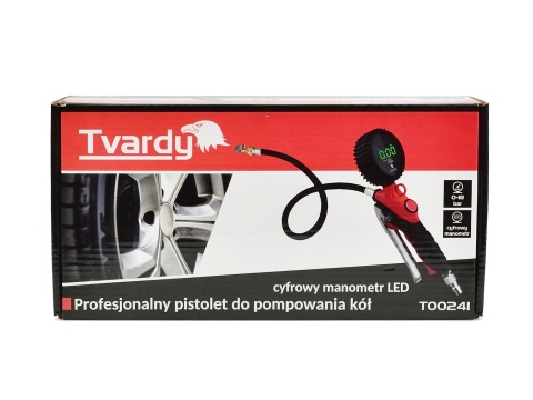 Profesjonalny pistolet do pompowania kół z cyfrowym manometrem LED 0-18bar (20)