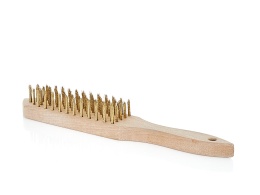 Szczotka do rdzy druciana żółta 6 rzędów drewno (30/120)