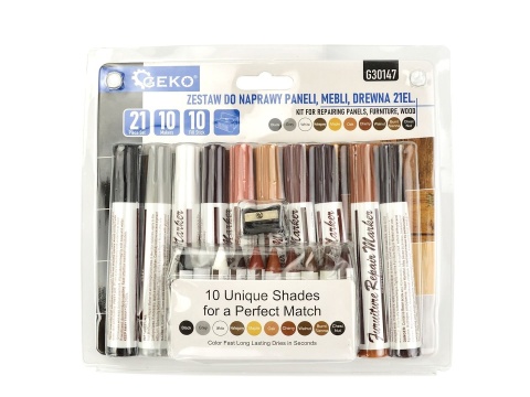 Zestaw do naprawy paneli, mebli, drewna 21el. (80)