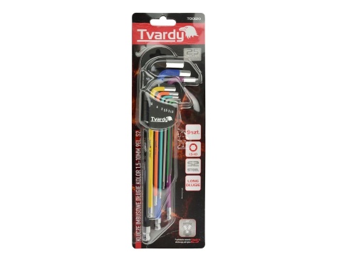 Klucze imbusowe długie kolor 1,5-10mm 9el. S2 (24)