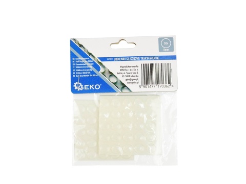 Odbojniki silikonowe transparentne - okrągłe pod meble 8mm 50szt (25/250)