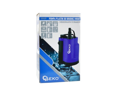 Pompa plastik do brudnej wody 750W z wbudowanym pływakiem (4)