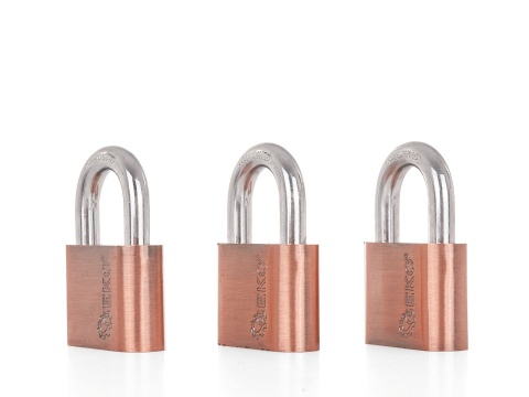 Zestaw kłódek niklowanych w systemie jednego klucza 50mm 3el.(10)