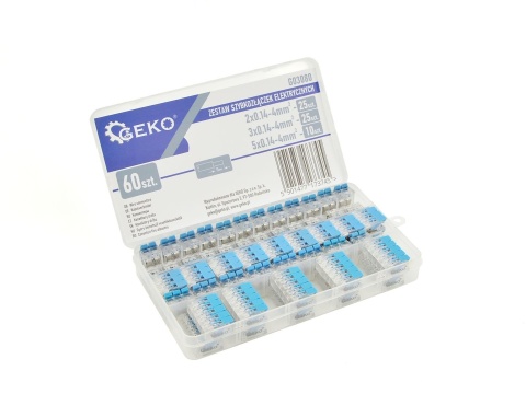 Zestaw szybkozłączek elektrycznych 60el. 0,2-4mm2 (100)