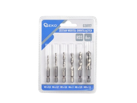 Zestaw wierteł gwintujących HSS M3-M10 6el. (100)