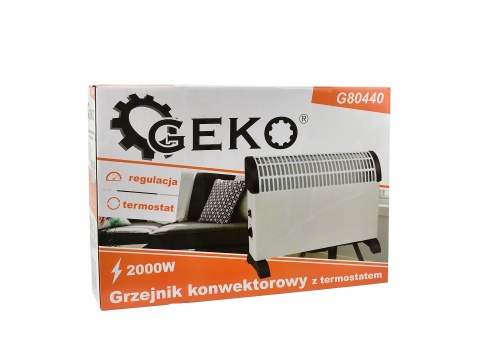 Grzejnik konwektorowy biały z termostatem 2000W (1)