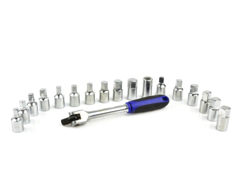 Kpl. kluczy do korków oleju 3/8" 18szt./walizka metalowa/ (10)