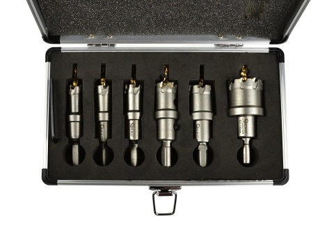 Kpl. otwornic widiowych do metalu z wiertłem tytanowym 6szt. 16-35mm (16)