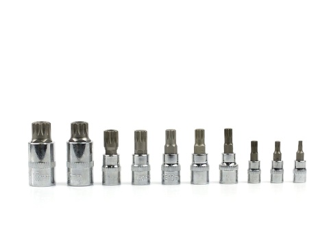 Zestaw nasadek spline 1/4 3/8 1/2 M4-M18 10el. (20)