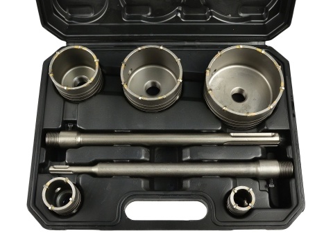 Zestaw otwornic z widią do betonu 9el. (4)