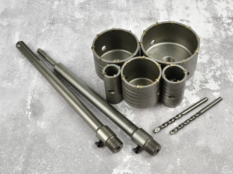 Zestaw otwornic z widią do betonu 9el. (4)