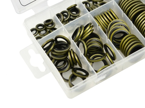 Zestaw podkładek metalowo-gumowych 150szt. (20)