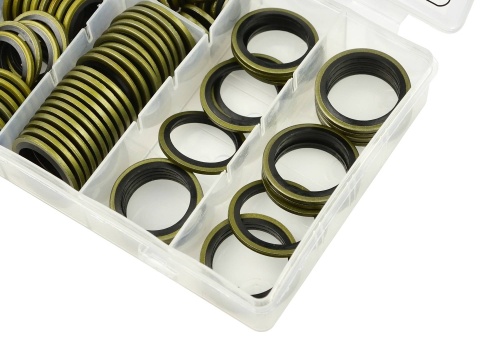 Zestaw podkładek metalowo-gumowych 150szt. (20)