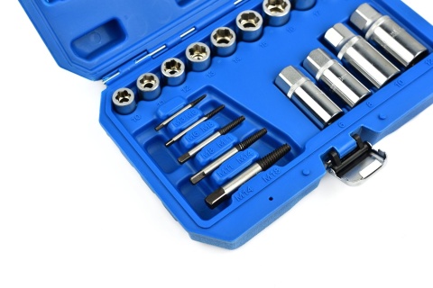 Zestaw wykrętaków do śrub i szpilek 17el. (10)