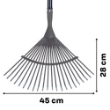 Grabie metalowe wachlarzowe 150cm 22z HARD-LINE (6)