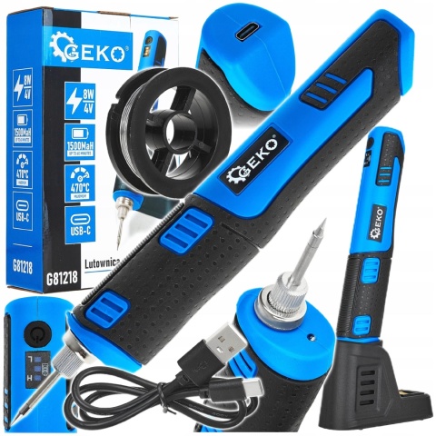 Lutownica akumulatorowa 4V 1500mAh 8W GEKO G81218 USB-C