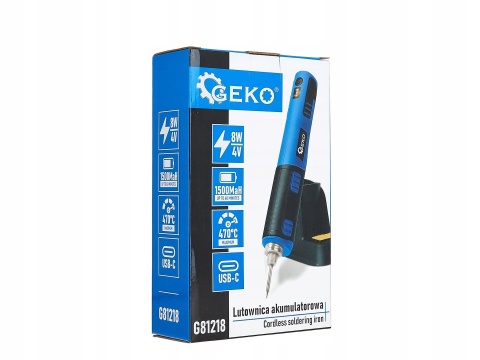 Lutownica akumulatorowa 4V 1500mAh 8W GEKO G81218 USB-C