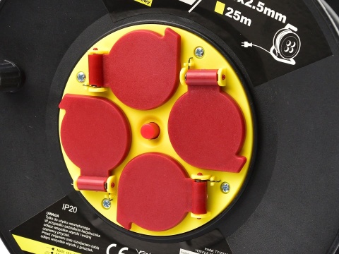 Przedłużacz elektryczny bębnowy 3x2,5mm 25m (2)