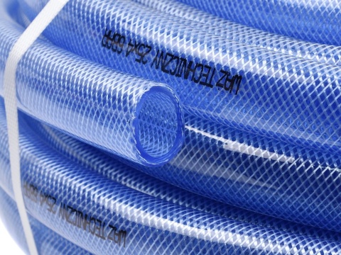 #Wąż techniczny 25x4mm zbr.trans. nieb. 1m/25m(1)