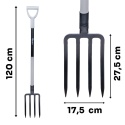 Widły ogrodnicze 120cm HARD-LINE (6)