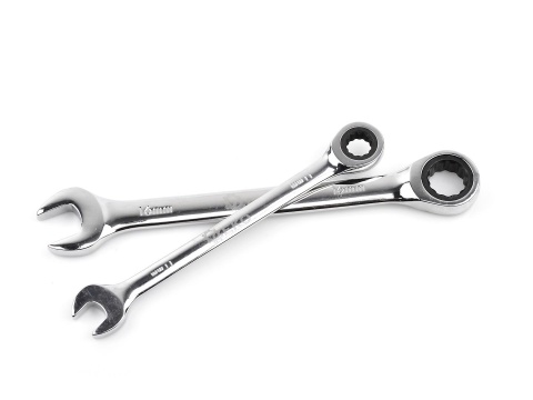 Zestaw kluczy płasko-oczkowych z grzechotką 12szt. 8-19mm (10)