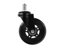 Kauczukowe kółka do fotela czarne 75mm 45kg- 5szt (12)