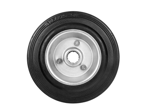 Koło stalowo gumowe 125mm 100kg (48)
