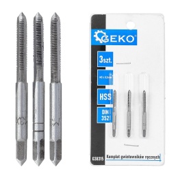 Komplet gwintowników ręcznych M3 x 0,5mm 3szt. (150/300)