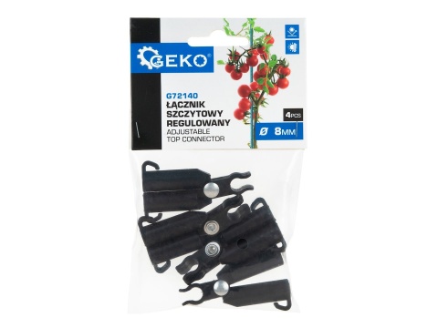 Łącznik szczytowy, regulowany do tyczek 8mm - 4szt/opak (100)