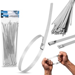 Opaski zaciskowe ze stali nierdzewnej 7.9x300mm 100szt. (25)