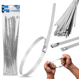 Opaski zaciskowe ze stali nierdzewnej 7.9x400mm 100szt. (25)
