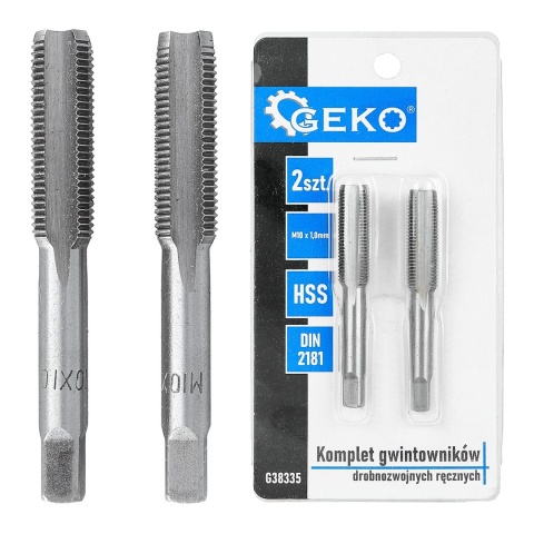 Komplet gwintowników drobnozwojnych ręcznych M10 x 1,0mm 2szt. (100/200)