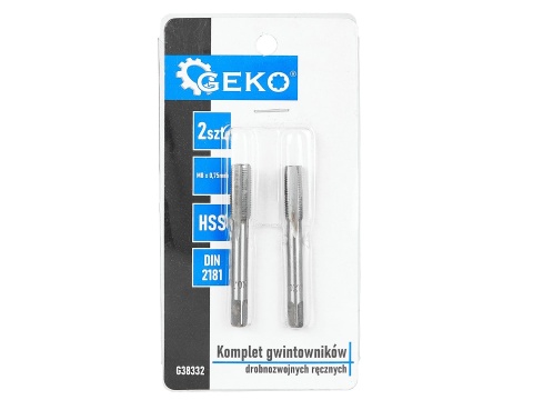Komplet gwintowników drobnozwojnych ręcznych M8 x 0,75mm 2szt. (100/200)