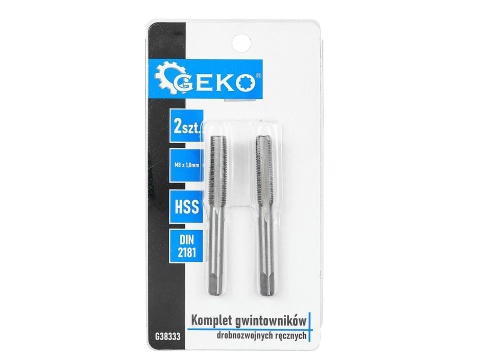 Komplet gwintowników drobnozwojnych ręcznych M8 x 1,0mm 2szt. (100/200)
