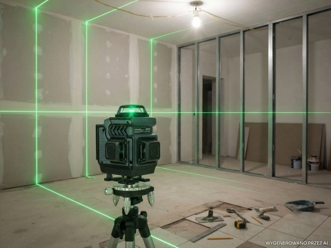 Laser krzyżowy 360° 4D zielona linia + statyw (pełny zestaw) (5)