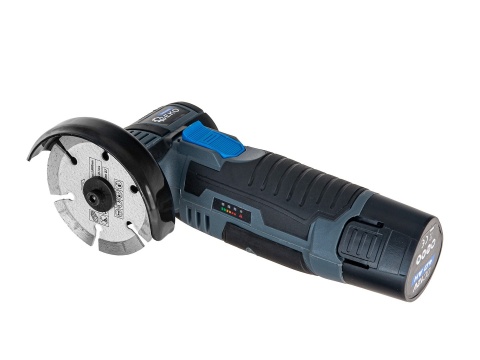 Mini szlifierka kątowa akumulatorowa bezszczotkowa 76mm 2x2.0Ah 12V (4)