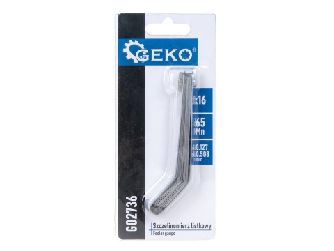 Szczelinomierz 16 listkowy odgięty 0.127 - 0.508mm (12/120)
