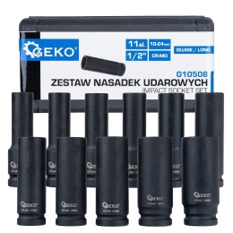 Zestaw nasadek udarowych długich 11el. 1/2
