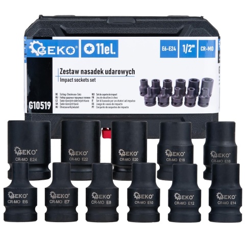 Zestaw nasadek udarowych torx 11el. 1/2" E6-E24 CR-MO (20)