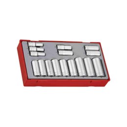 Teng Tools 16-elementowy zestaw kluczy nasadowych z chwytem kwadratowym 3/8