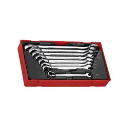 Teng Tools 8-elementowy zestaw kluczy płasko-oczkowych zapadkowych calowych TT6508R 109730200