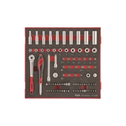 Teng Tools 89-elementowy zestaw narzędzi nasadkowych z chwytem kwadratowym 1/4