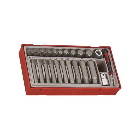 Teng Tools Nasadki trzpieniowe z grotami sześciokątnych, w zestawie. Z chwytem ??". TTHEX3 68850106