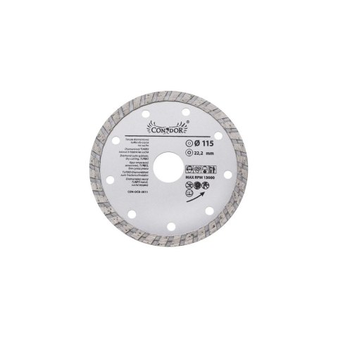 Drel Tarcza diamentowa do cięcia betonu Turbo 125x22.2mm CON-DCB-3012