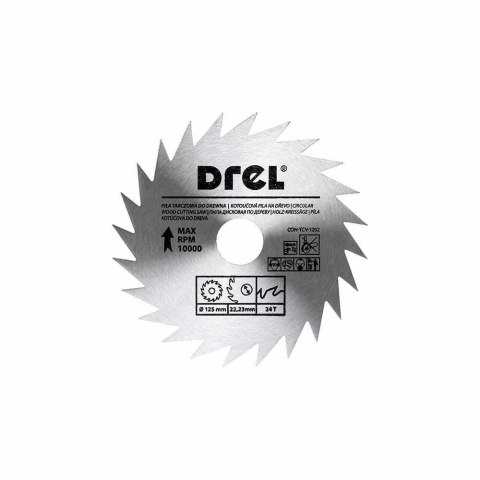 Drel Tarcza piła do cięcia drewna 125x22,2mm 24T CON-TCV-1202